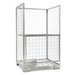 Mesh Stillages fixed construction stackable 1 flap at 1 long side.  L: 1200, W: 1000, H: 2000 (mm). Article code: 99-980GB