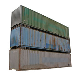 Gebrauchte Container Materialcontainer 40 Fuß B-Qualität.  L: 12192, B: 2438, H: 2591 (mm). Artikelcode: 99-264GB-B