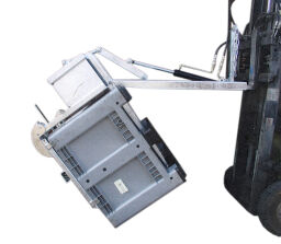 fork-lift truck accessories tipper hydraulic back and forth dumping.  Article code: 38-BB-KB