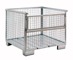 Mesh Stillages fixed construction stackable 1 flap at 1 long side Custom built.  L: 1100, W: 1000, H: 900 (mm). Article code: 99-2707-A
