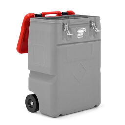 Mobile trays Retention Basin environmental container for hazardous substances Volume (ltr):  170 liter.  L: 600, W: 400, H: 880 (mm). Article code: 40-11454