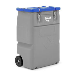 Bac de rétention mobile Bac de rétention conteneur d'environnement pour substances dangereuses Capacité (ltr):  170 litre.  L: 600, L: 400, H: 880 (mm). Code d’article: 40-11456
