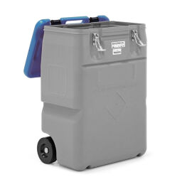 Mobile trays Retention Basin environmental container for hazardous substances Volume (ltr):  250 liter.  L: 600, W: 600, H: 890 (mm). Article code: 40-11460