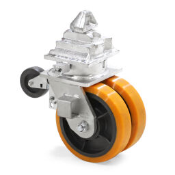 Wheel castor wheel Ø 250 mm.  L: 252, W: 63,  (mm). Article code: 75.121.826.252