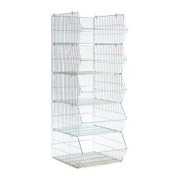 Wire basket with grip opening stackable used.  L: 700, W: 580, H: 360 (mm). Article code: 77-A012627-02