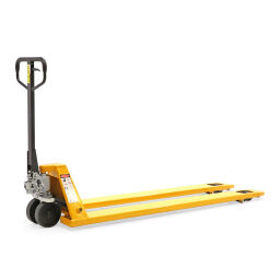 Pallet truck extra long fork length 2000 mm lifting height 80-200 mm.  L: 2400, W: 540, H: 1220 (mm). Article code: 91-166TA5683