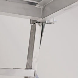 Treppen leiter aluminium prodestleiter einseitig begehbar, 7 stufen inkl. plattform