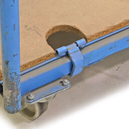 Gebrauchte Rollwagen Gebraucht Rollbehälter Möbeltransportwagen L-Gestell, schachtelbar Farbe:  blau.  L: 2500, B: 1150, H: 1800 (mm). Artikelcode: 99-099GB-Q