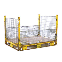 Mesh Stillages stackable and foldable B-quality, with damage used.  L: 1605, W: 1150, H: 1080 (mm). Article code: 98-5960GB-B