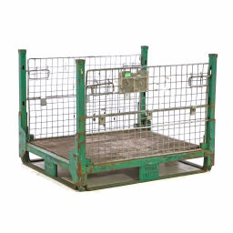 Mesh stillages fixed construction stackable 2 short side open