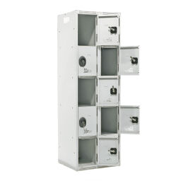 Cabinet wardrobe 10 doors (cylinder lock) used.  W: 600, D: 500, H: 1800 (mm). Article code: 77-A038373