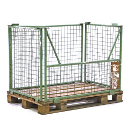 pallet stacking frames foldable construction stackable 1 long side half open 98-6033GB