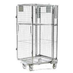 Full Security Roll cage A-nestable used Article arrangement:  Used.  L: 840, W: 730, H: 1700 (mm). Article code: 98-6037GB