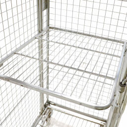Full Security Roll cage A-nestable used Article arrangement:  Used.  L: 840, W: 730, H: 1700 (mm). Article code: 98-6037GB