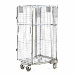 Full Security Roll cage A-nestable used Article arrangement:  Used.  L: 840, W: 730, H: 1700 (mm). Article code: 98-6038GB