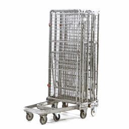 Full Security Roll cage A-nestable used Article arrangement:  Used.  L: 860, W: 710, H: 1700 (mm). Article code: 98-6040GB