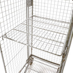 Full Security Roll cage A-nestable used Article arrangement:  Used.  L: 830, W: 730, H: 1690 (mm). Article code: 98-6041GB