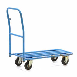 Carrier roll platform with push rod suitable for pallet size 1200x800 mm