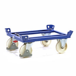 Carrier pallet carrier with 4 capture corners used.  L: 870, W: 670, H: 350 (mm). Article code: 98-6055GB
