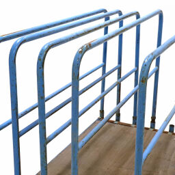 Used Warehouse trolley fence trolley 2 open side walls used.  L: 1280, W: 800, H: 800 (mm). Article code: 98-6067GB