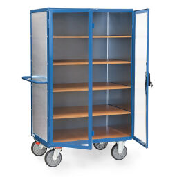 Shelved trolleys Fetra shelved trolley with 2 lockable doors
