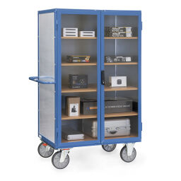 Shelved trolleys Fetra shelved trolley with 2 lockable doors