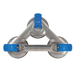Rollers/heffers/transportrollers zuigheffer met hefboomsysteem, 3x Ø 120 mm.  Artikelcode: 26-603.0BL