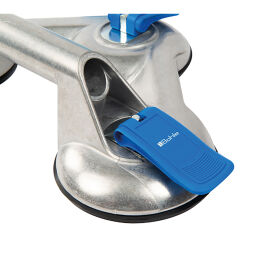 Glass/plate container suction lifter with lever system, 3x Ø 120 mm .  Article code: 26-603.0BL