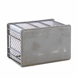 Stacking box plastic stackable walls perforated / floor closed used Material:  plastic.  L: 600, W: 400, H: 410 (mm). Article code: 98-6092GB