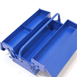 Transport case toolbox with 3 compartments 