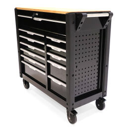 Sicherheitsbox Werkstattwagen mit 12 Schubladen .  L: 1050, B: 480, H: 870 (mm). Artikelcode: 98-6114GB