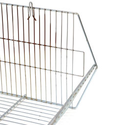 Wire basket with grip opening B-quality, with damage used.  L: 970, W: 595, H: 340 (mm). Article code: 98-6117GB-B