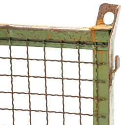 Mesh Stillages fixed construction stackable C-quality, with damage  used.  L: 1240, W: 1035, H: 1175 (mm). Article code: 98-6118GB-C