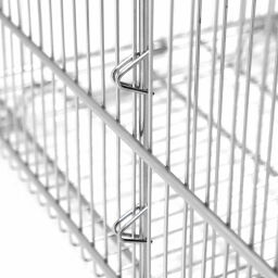 Wire basket with separation wall grip opening.  L: 960, W: 700, H: 480 (mm). Article code: 99-252-01