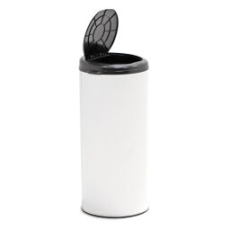 Gebrauchte Abfallbehälter Abfall und Reinigung Stahl Mülltonne mit push-Deckel Ausführung:  mit push-Deckel.  L: 310, B: 310, H: 670 (mm). Artikelcode: 8293580GB