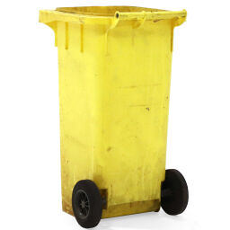Gebruikte minicontainer afval en reiniging zonder deksel
