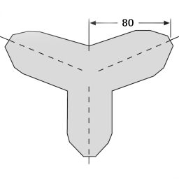 Profile protection accessories three corner protection 80mm