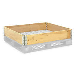 pallet stacking frames hingeable construction stackable