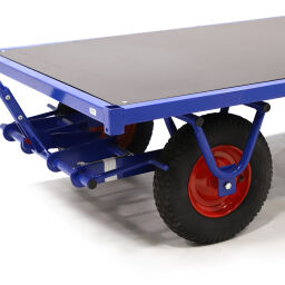 Transport trolley industrial trailer single steering used.  L: 2600, W: 1000, H: 1400 (mm). Article code: 77-A121989