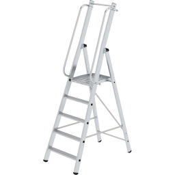 Industrietreppe einseitig begehbar, 5 Stufen inkl. plattform
