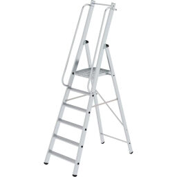 Industrial stairs single-sided, 6 steps incl. platform