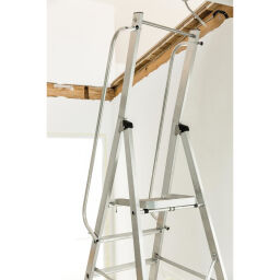 Industrial stairs single-sided, 6 steps incl. platform