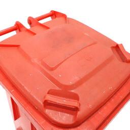 Plastic waste container Waste and cleaning mini container with hinging lid used.  L: 550, W: 500, H: 950 (mm). Article code: 98-6228GB