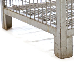 Mesh Stillages fixed construction stackable 1 flap at 1 long side used.  L: 1140, W: 850, H: 1460 (mm). Article code: 98-6272GB