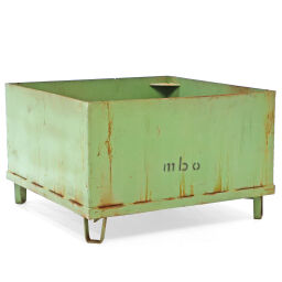 Stacking box steel fixed construction stacking box 4 walls closed used.  L: 1080, W: 1120, H: 700 (mm). Article code: 98-6278GB