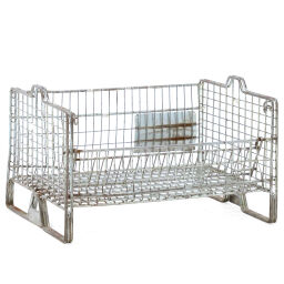 Wire basket fixed construction stackable