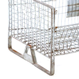 Wire basket fixed construction stackable stackable used.  L: 780, W: 570, H: 480 (mm). Article code: 98-6334GB