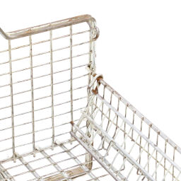 Wire basket fixed construction stackable stackable used.  L: 780, W: 570, H: 480 (mm). Article code: 98-6334GB