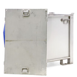 Boîte métallique rangement caisse aluminium coffre de transport avec couvercle