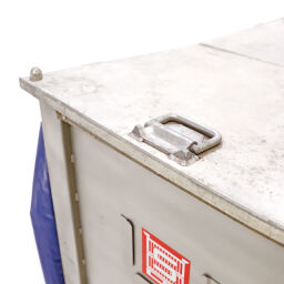 Boîte métallique rangement caisse aluminium coffre de transport avec couvercle